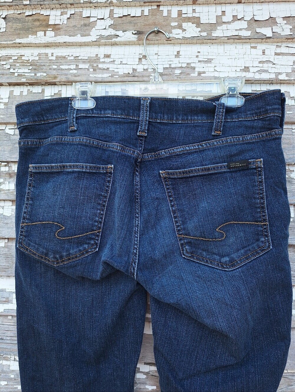 Silver Jeans The Athletic Slim Dark Blue Denim Pants Size 36 X 32 - Picture 3 of 6